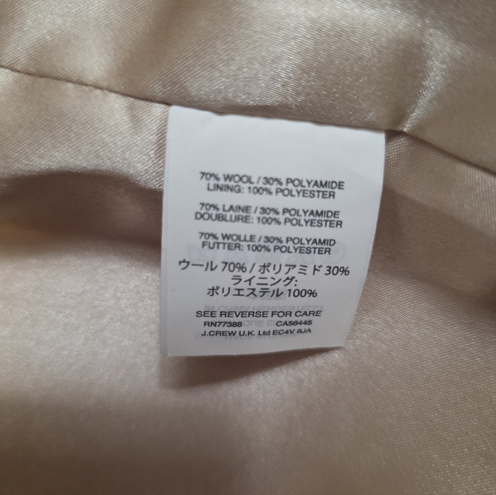 NWOT J.Crew Cocoon Coat in Italian stadium-cloth wool Size 6 - Picture 8 of 11
